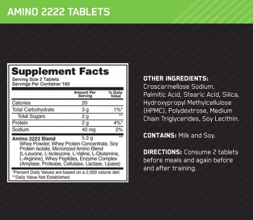 Superior Amino 2222, 320 Tablets